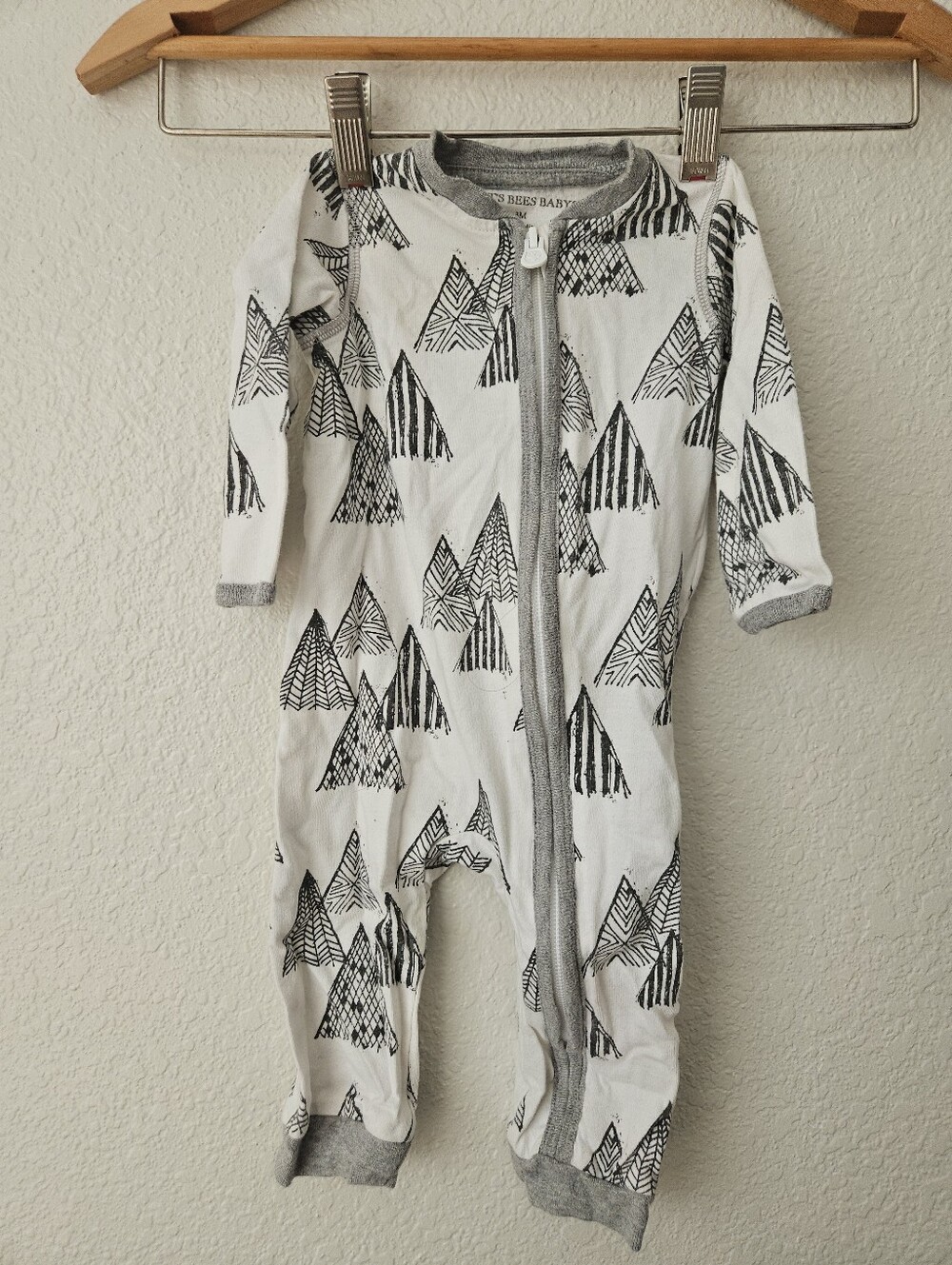 burts bees organic cotton mountain neutral sleeper, 3 months
